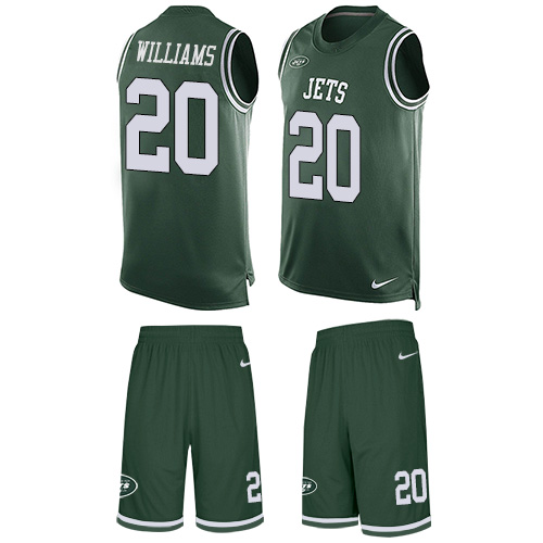 Men's Limited Marcus Williams Nike Jersey Green - #20 Tank Top Suit NFL New York Jets